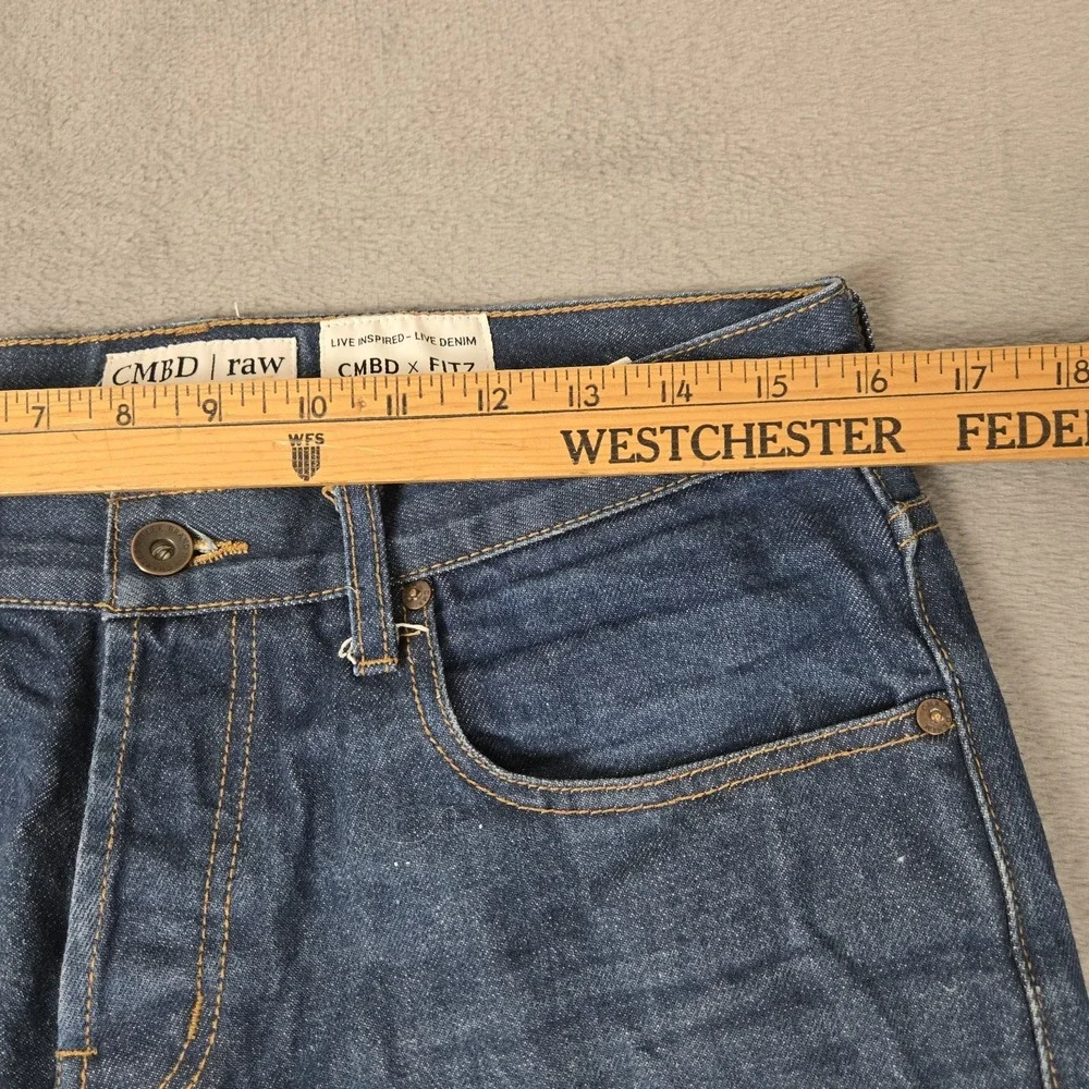 Charles Miller Brand Jeans Mens 32x33 CMBD X Fitz Denim Selvedge Raw USA Made‎
